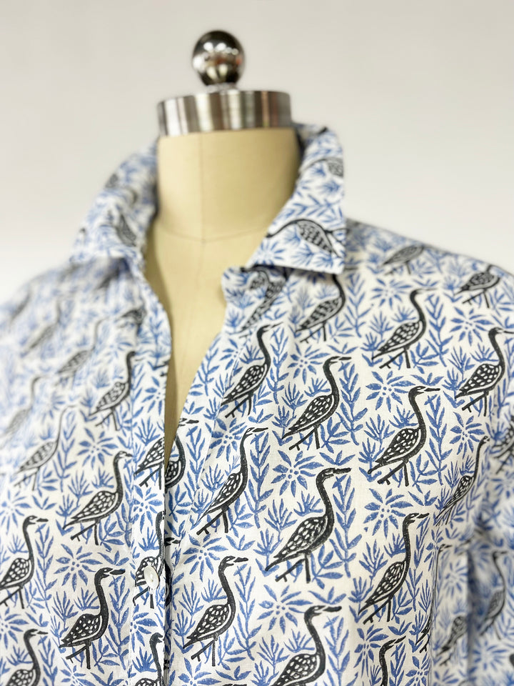 Artisan Shirt-Sand Cranes Print