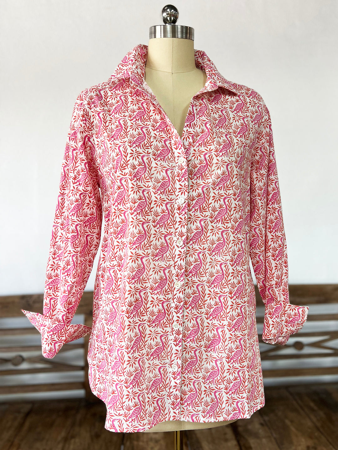 Artisan Shirt-Sand Cranes Print