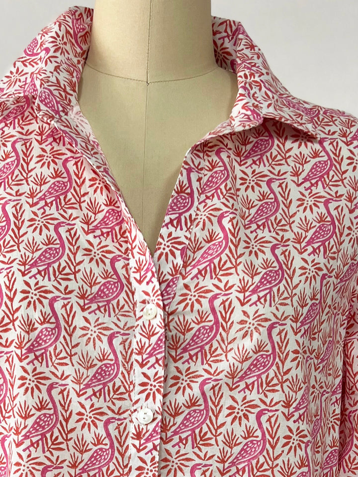 Artisan Shirt-Sand Cranes Print