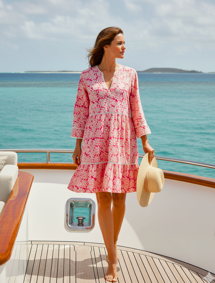 Moorea Dress | Kauai Flower Print