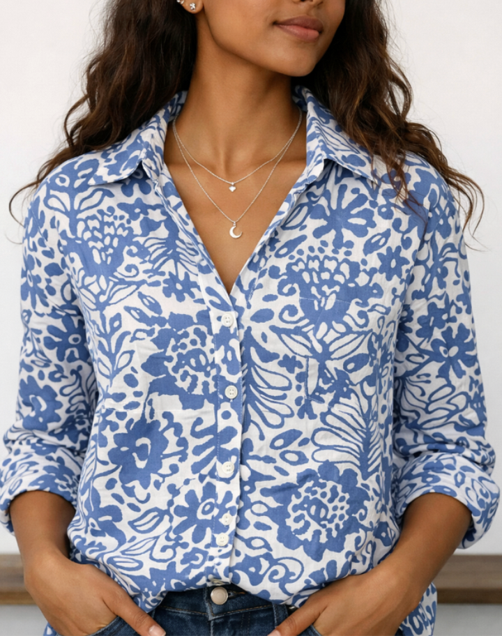 Boyfriend Shirt Fiesta Print