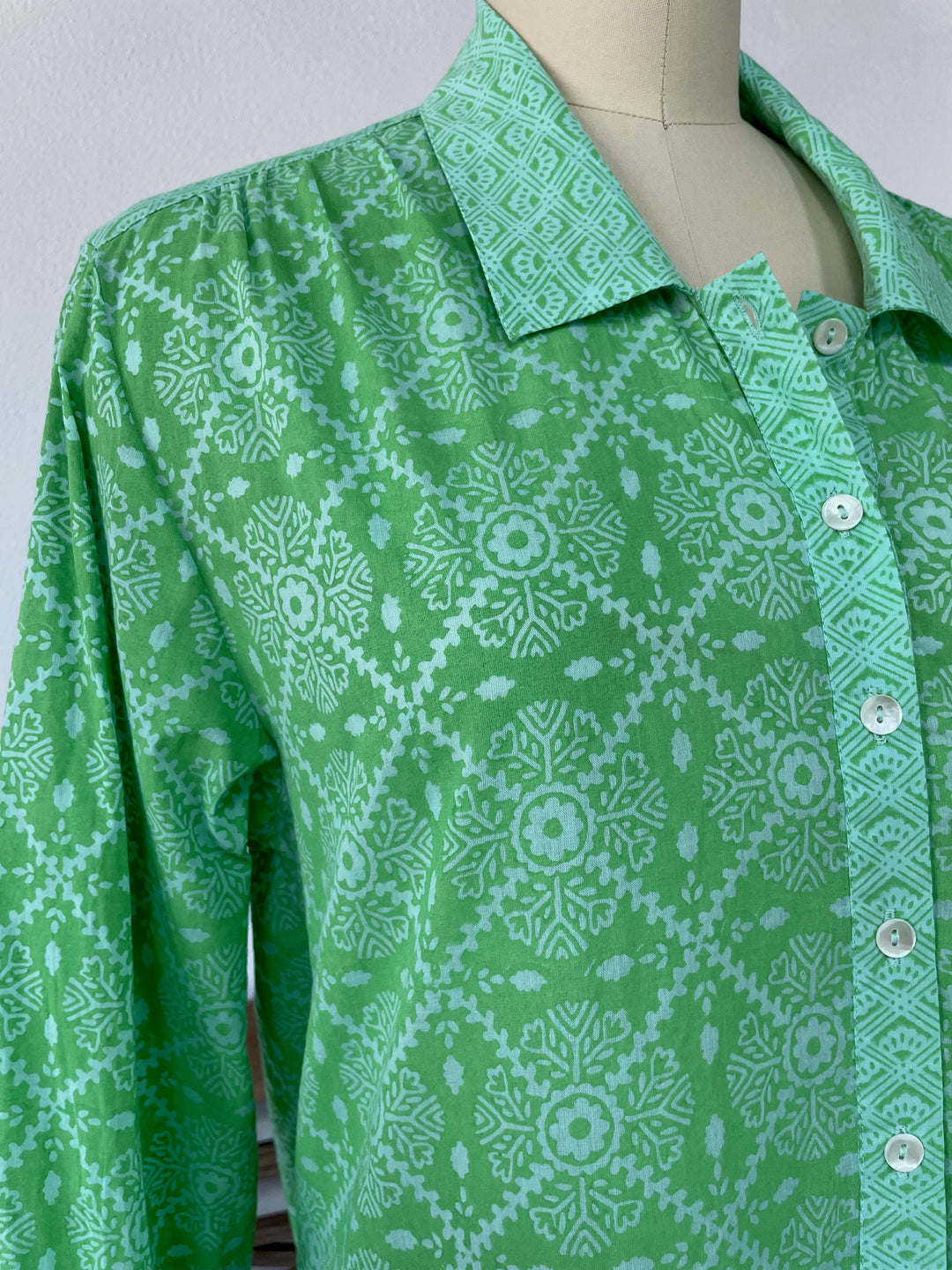 Soho Shirtdress | Beach Coverup with Garden Tile Print
