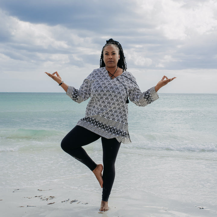 Ananda Tunic-Lotus Print