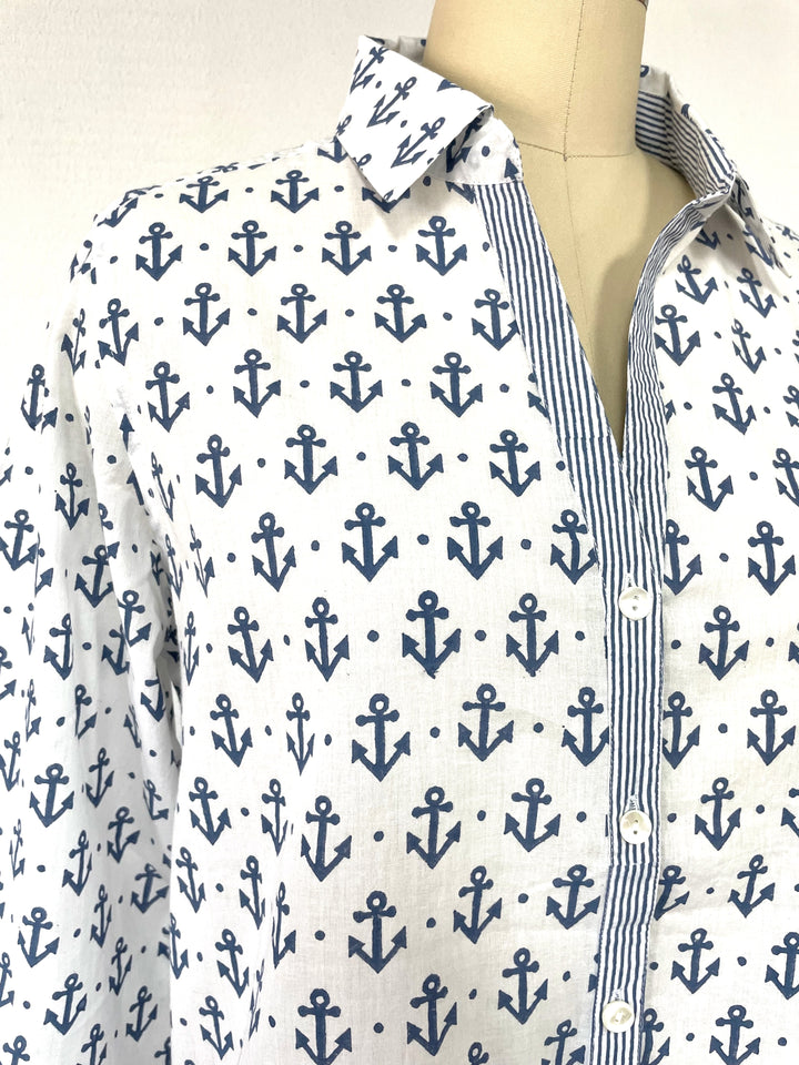 Artisan Shirt-Anchor Print