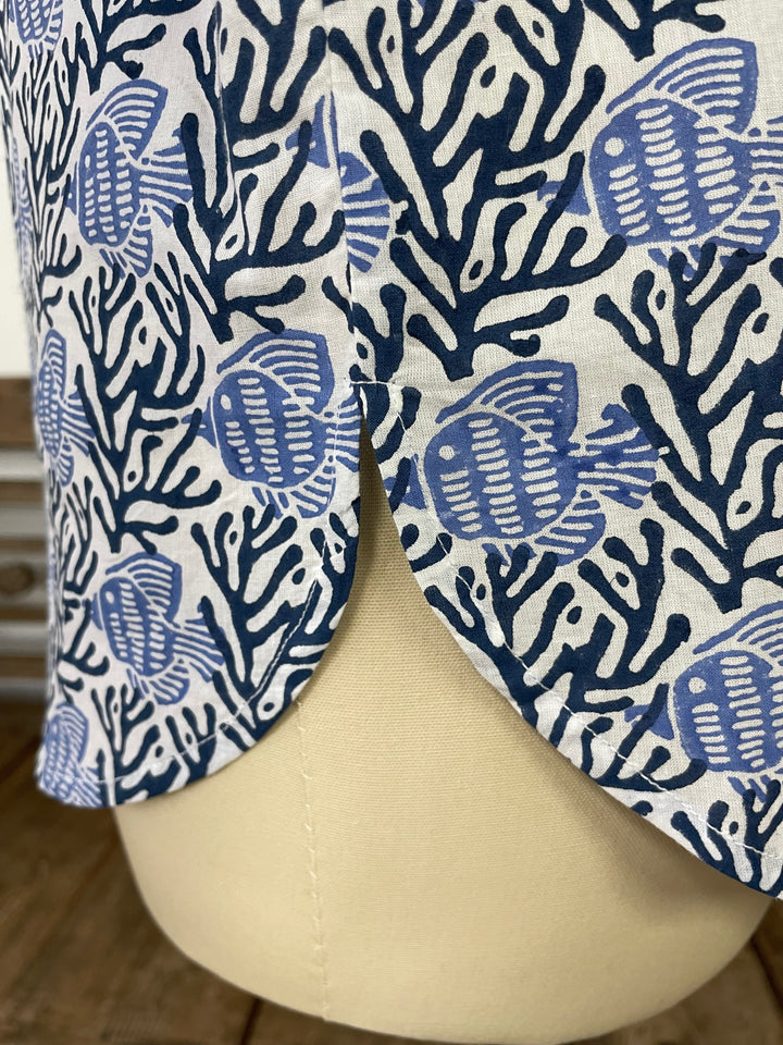 Artisan Shirt-Coral Reef Print
