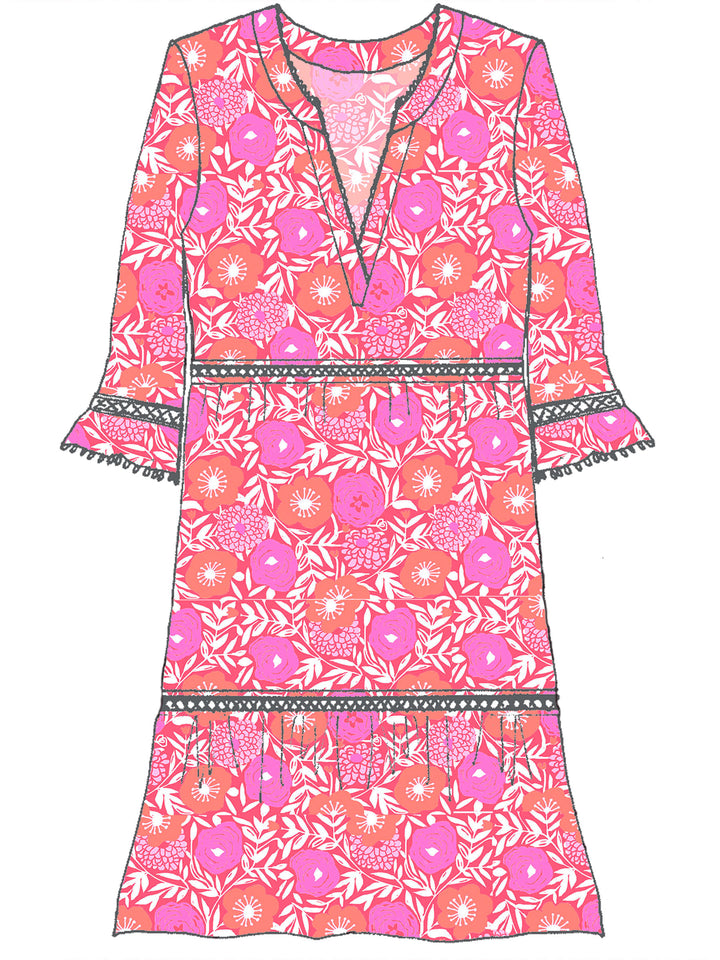 Moorea Dress-Poppy Print