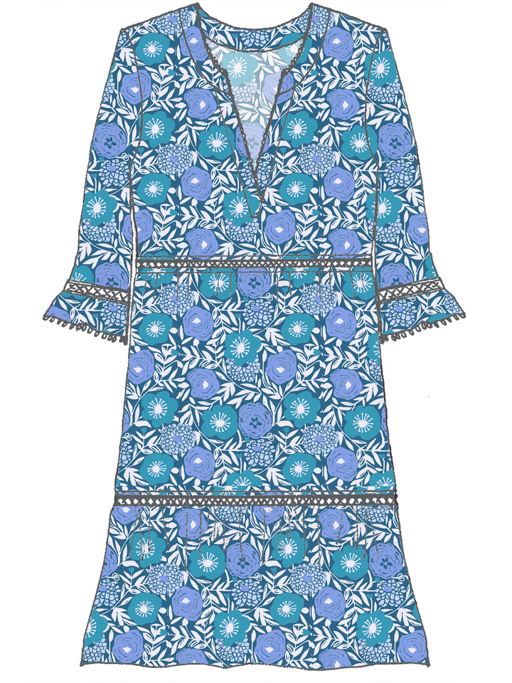 Moorea Dress-Poppy Print