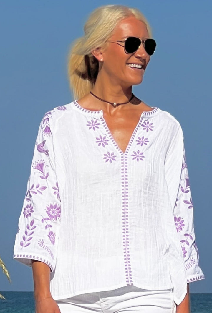 Kiki Blouse | Peasant Style Cotton Top