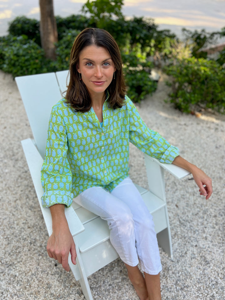 Artisan Shirt-Pineapple Print
