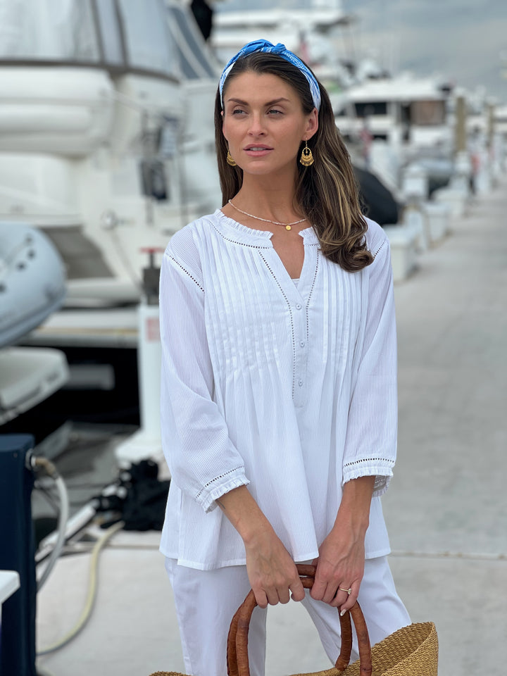 Rochelle Blouse | Cotton Blouse with Lace Details