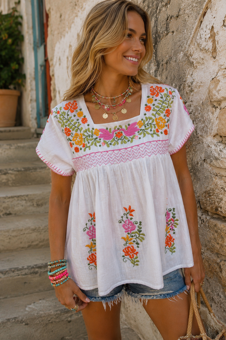 Luisa Blouse- multi embroidery
