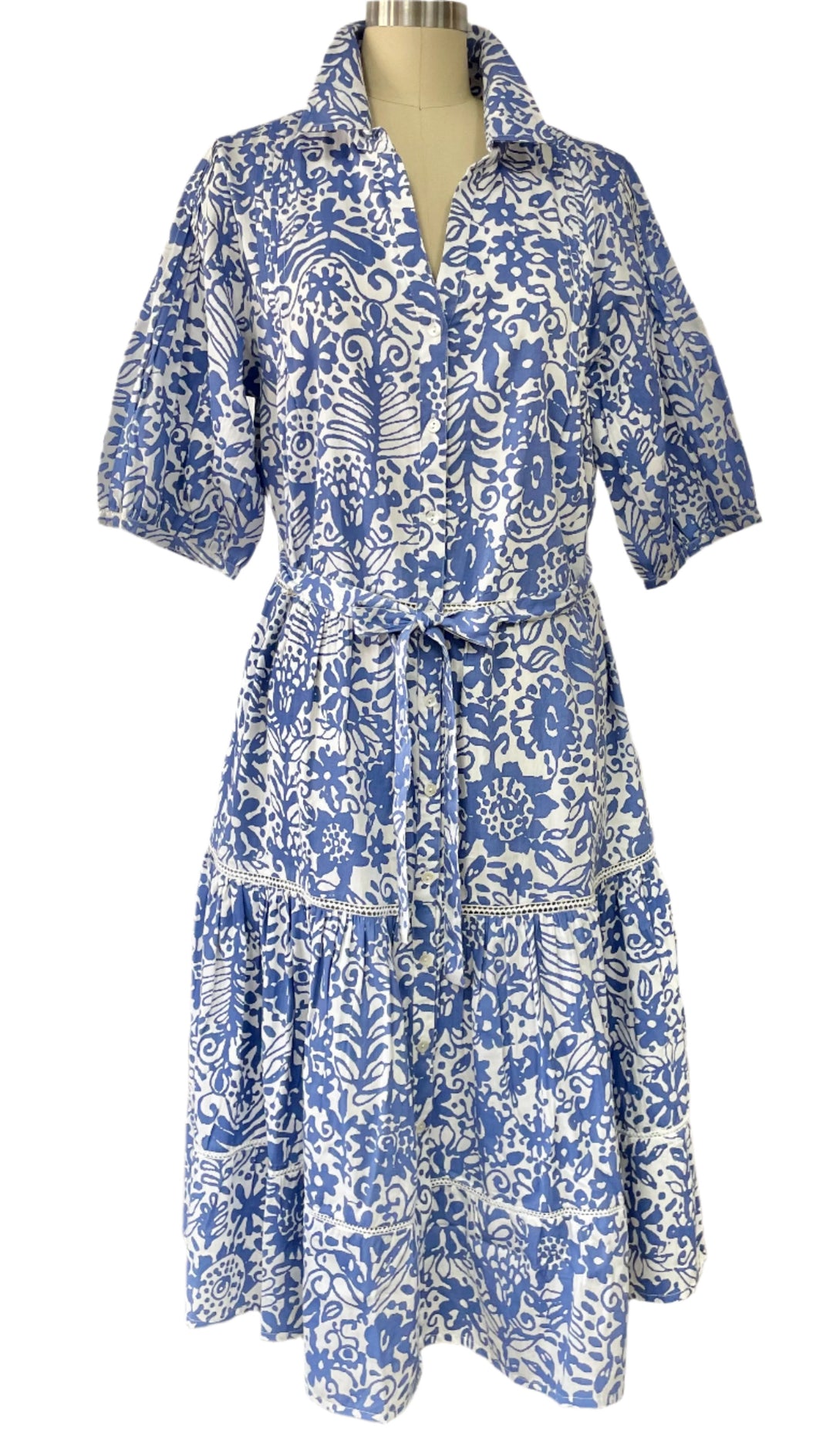 Pandora Dress | Tiered Dress in Bold Fiesta Print