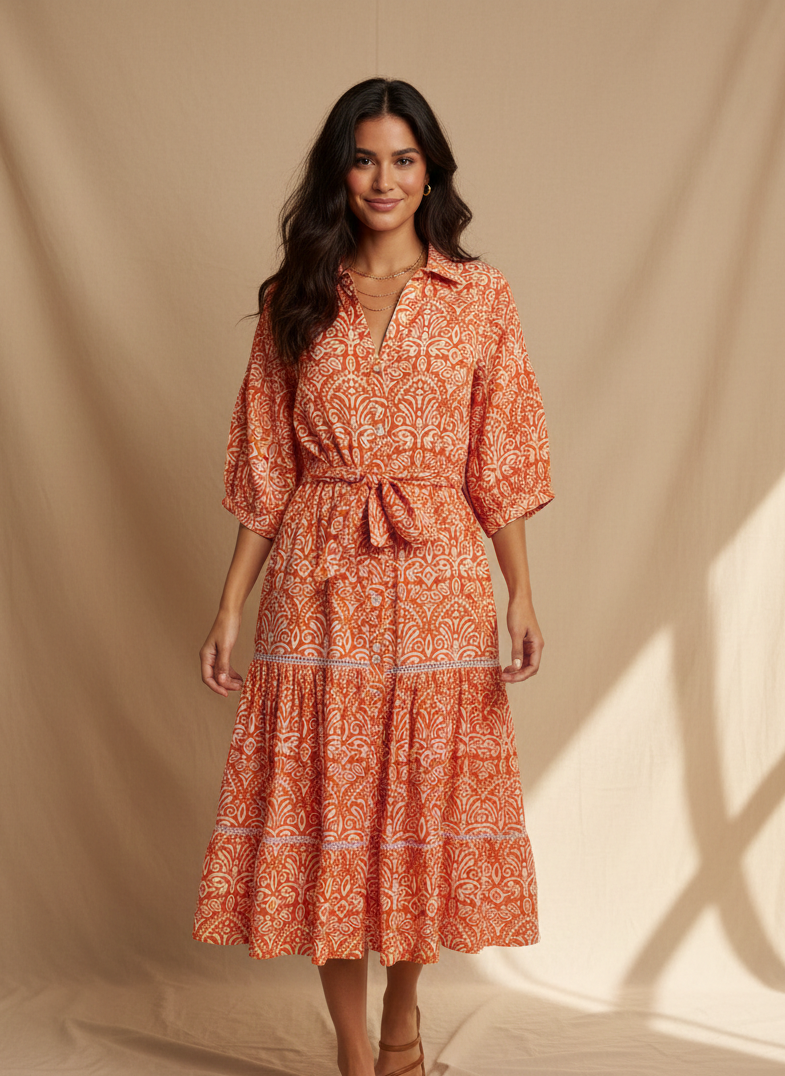 Pandora Dress- Palazzo Print