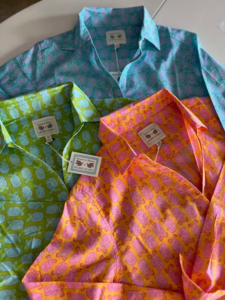 Artisan Shirt-Pineapple Print