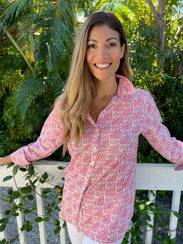 Artisan Shirt-Sand Cranes Print