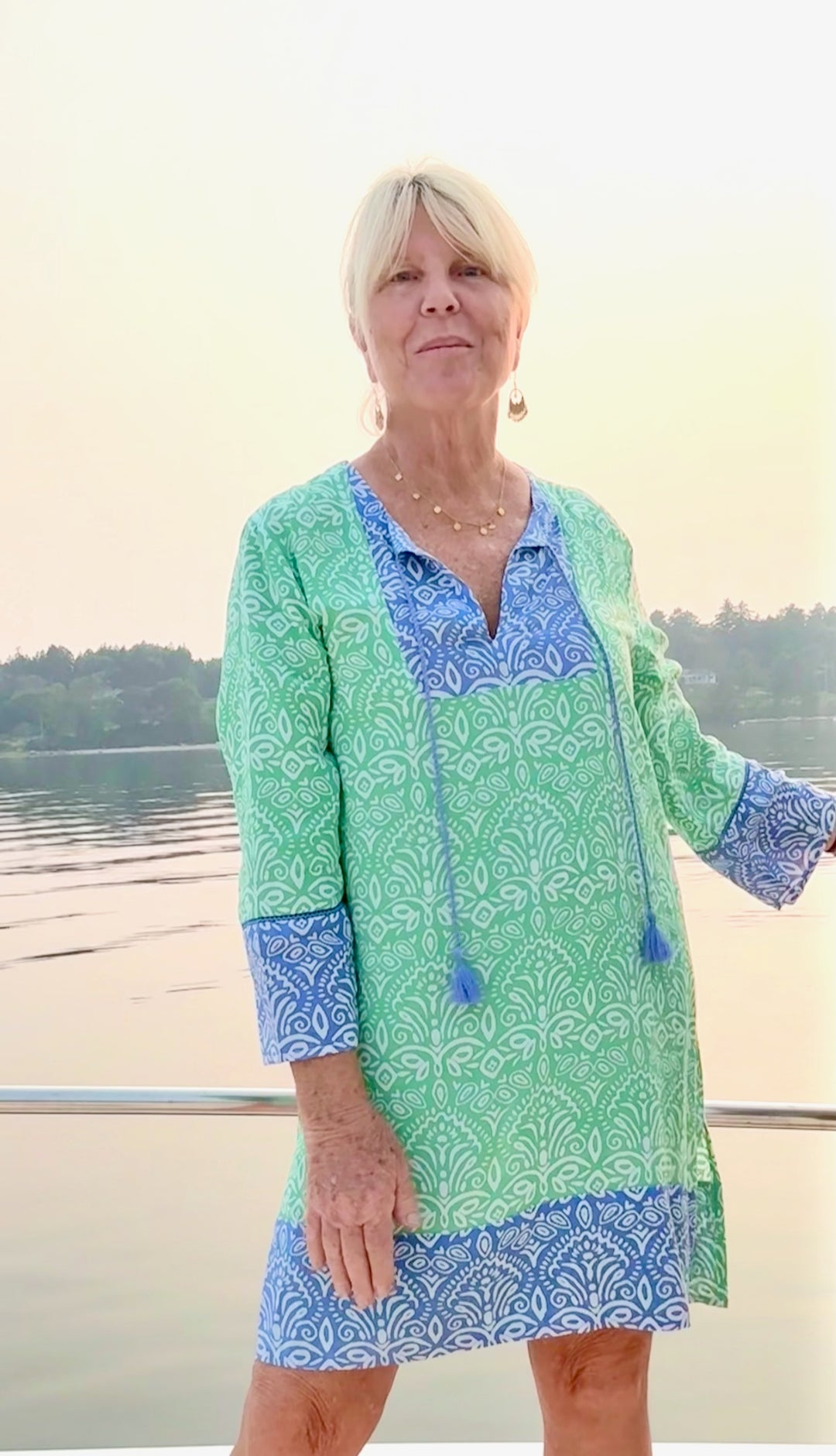 Goa Tunic Dress--Palazzo Print